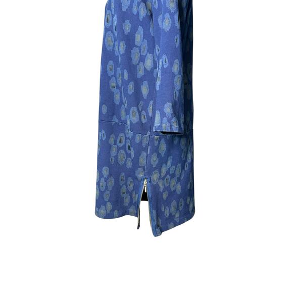 Gap Blue Leopard Print 3/4 Sleeve Mini Dress size M - Picture 9 of 12